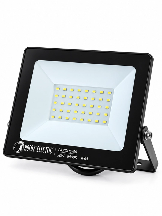 LED proyektor 50W, tashqi yoritgich, PARDUS-50, HOROZ, 6400K, IP65, hovli chirog‘i