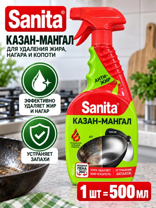 Sanita yog‘ tozalash vositasi, 500 ml - 