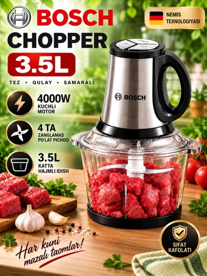 Chopper, maydalagich, blender, mikser, sharbat siqqich, go‘sht maydalagich, elektr chopper - 