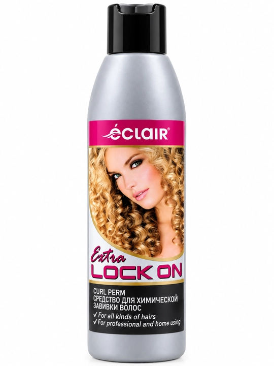ECLAIR Extra LOCK ON Curl Perm — sochni kimyoviy jingalak qilish uchun vosita, 240 ml