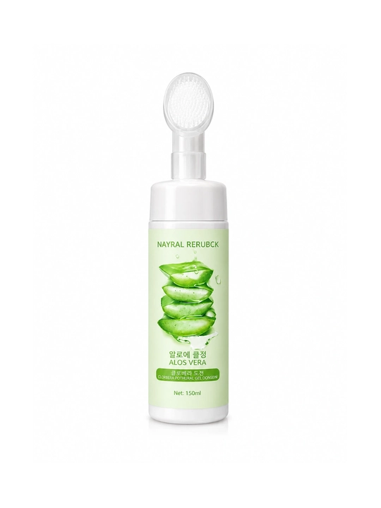 Aloe vera va yuz cho‘tkasi bilan yuvinish uchun ko‘pik, 150 ml