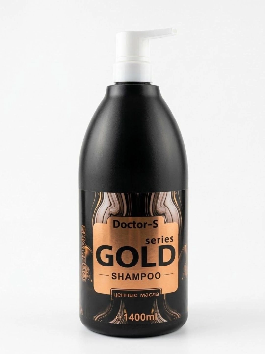 Doctor-S Gold seriyasi — Qimmatbaho yog'li soch shampuni (1400 ml) - 