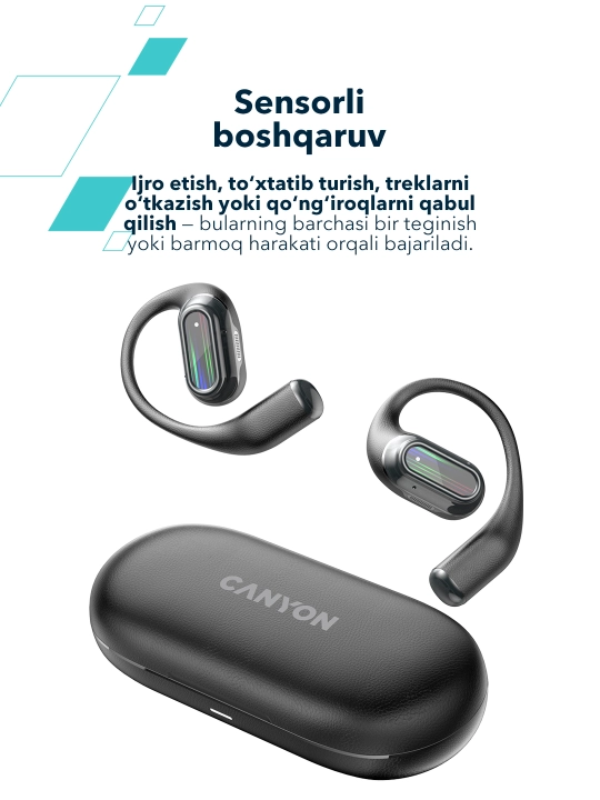 Canyon OnFlow 12 simsiz ochiq quloqliklari, Bluetooth 5.4, 4 ENC