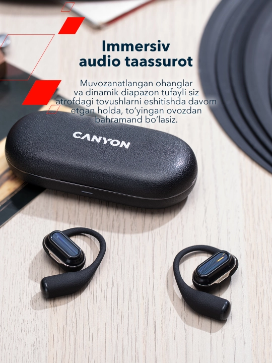 Canyon OnFlow 12 simsiz ochiq quloqliklari, Bluetooth 5.4, 4 ENC
