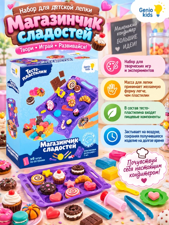 Набор для детского творчества GENIO KIDS-ART, Магазины