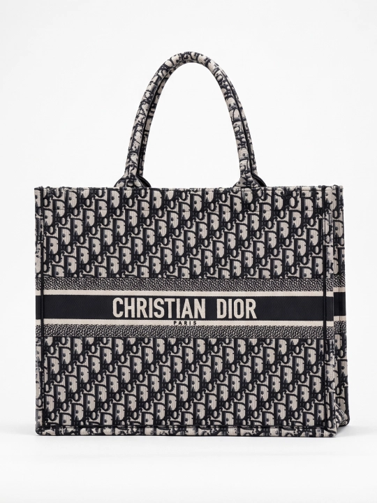 Ayollar uchun sumka shopper, Christian Dior uslubida, har kunlik mos