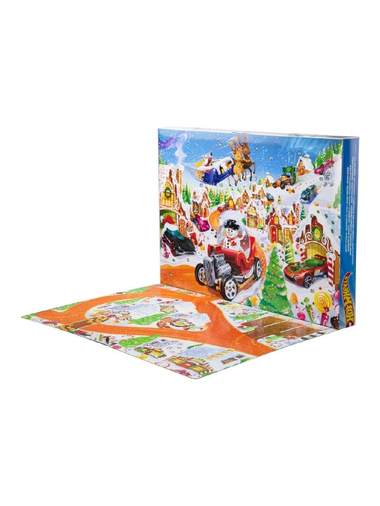 Hot Wheels 2025 Advent kalendari, 10 ta 1:64 mashina va 24 ta syurpriz