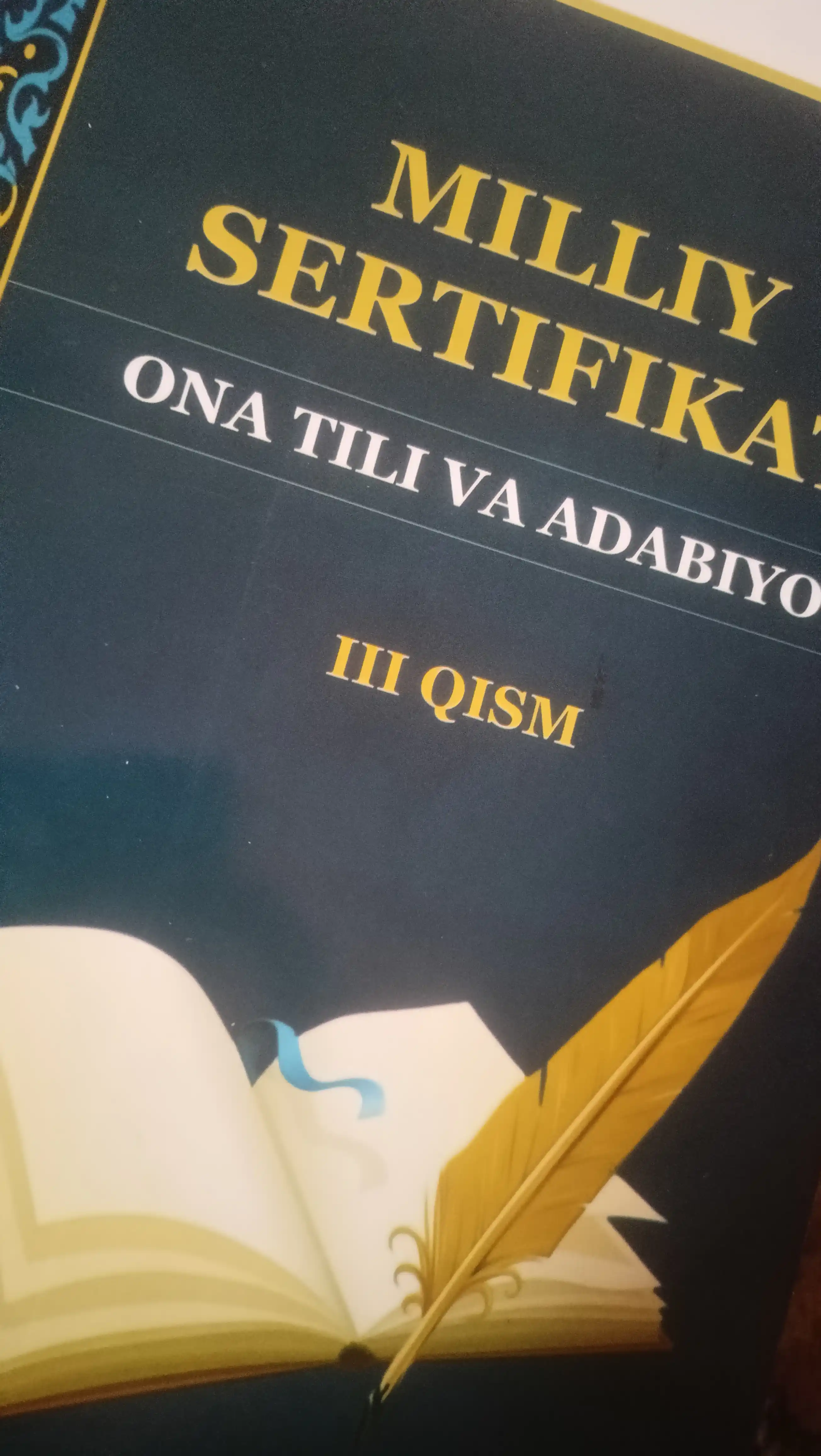 Milliy sertifikat, ona tili va adabiyot,kitobi,akbarali,boymirzayev,3 qism,test,to'plam