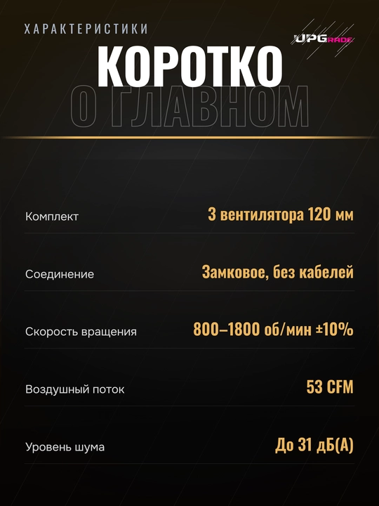 Korpus uchun ventilyatorlar to'plami Ocypus Gamma F12 UNI ARGB 120 mm