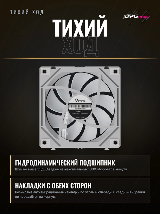 Korpus uchun ventilyatorlar to'plami Ocypus Gamma F12 UNI ARGB 120 mm