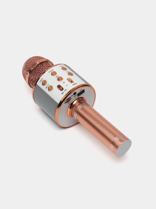 Mikrofon karaoke, simsiz Bluetooth kalonka, USB zaryadlash, qora qizil sariq