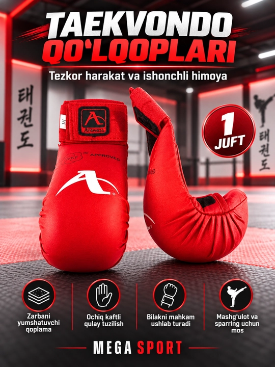 Karate qo‘lqoplari Arawaza WKF – professional jang qo‘lqoplari (kumite gloves) - 