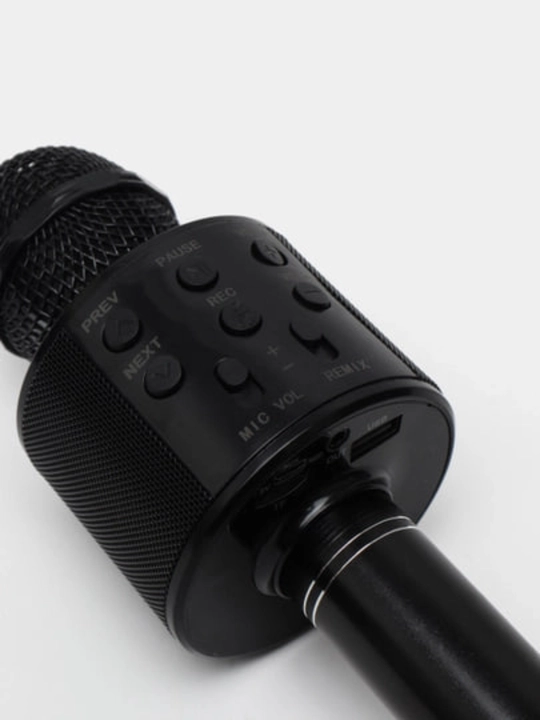 Mikrofon karaoke, simsiz Bluetooth kalonka, USB zaryadlash, qora qizil sariq