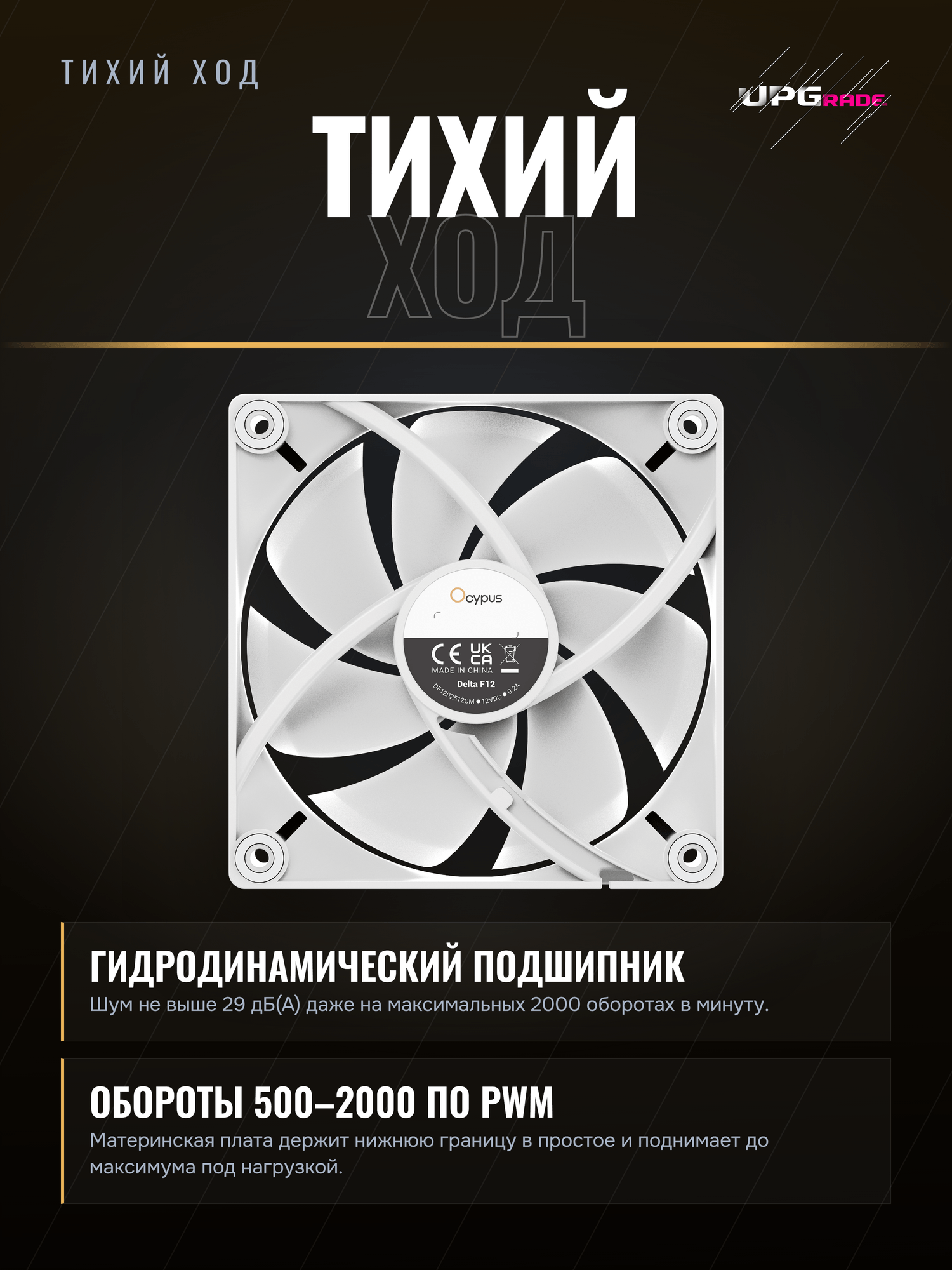 Комплект вентиляторов для корпуса Ocypus Delta F12 ARGB 120 мм 3in1