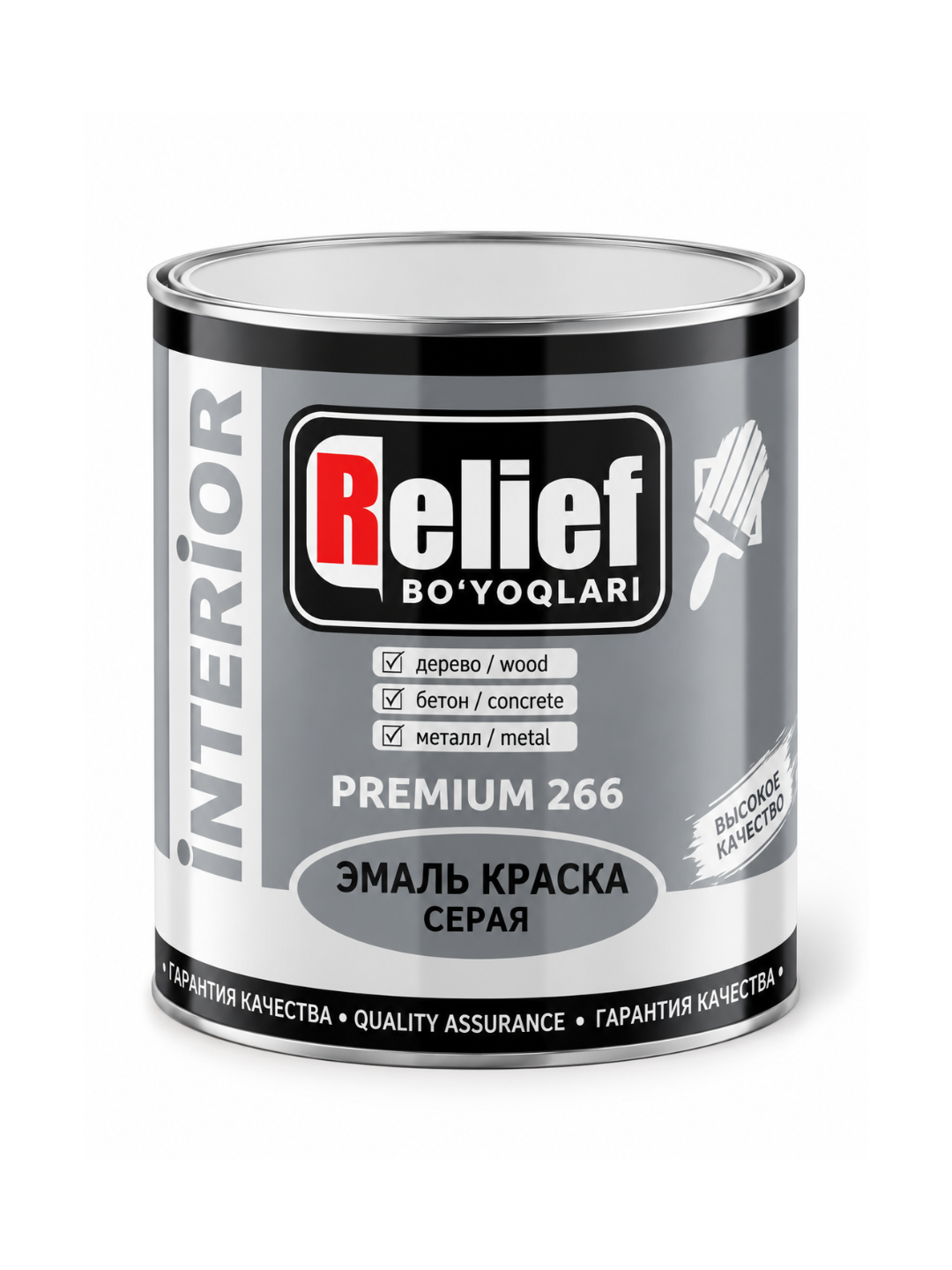 Краска Relief интерьерная для дерева, бетона и металла, 2,4–20 кг