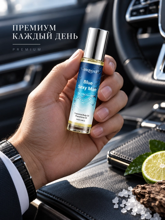 Erkaklar uchun yog'och va sitrus hidli moyli atir, 10 ml