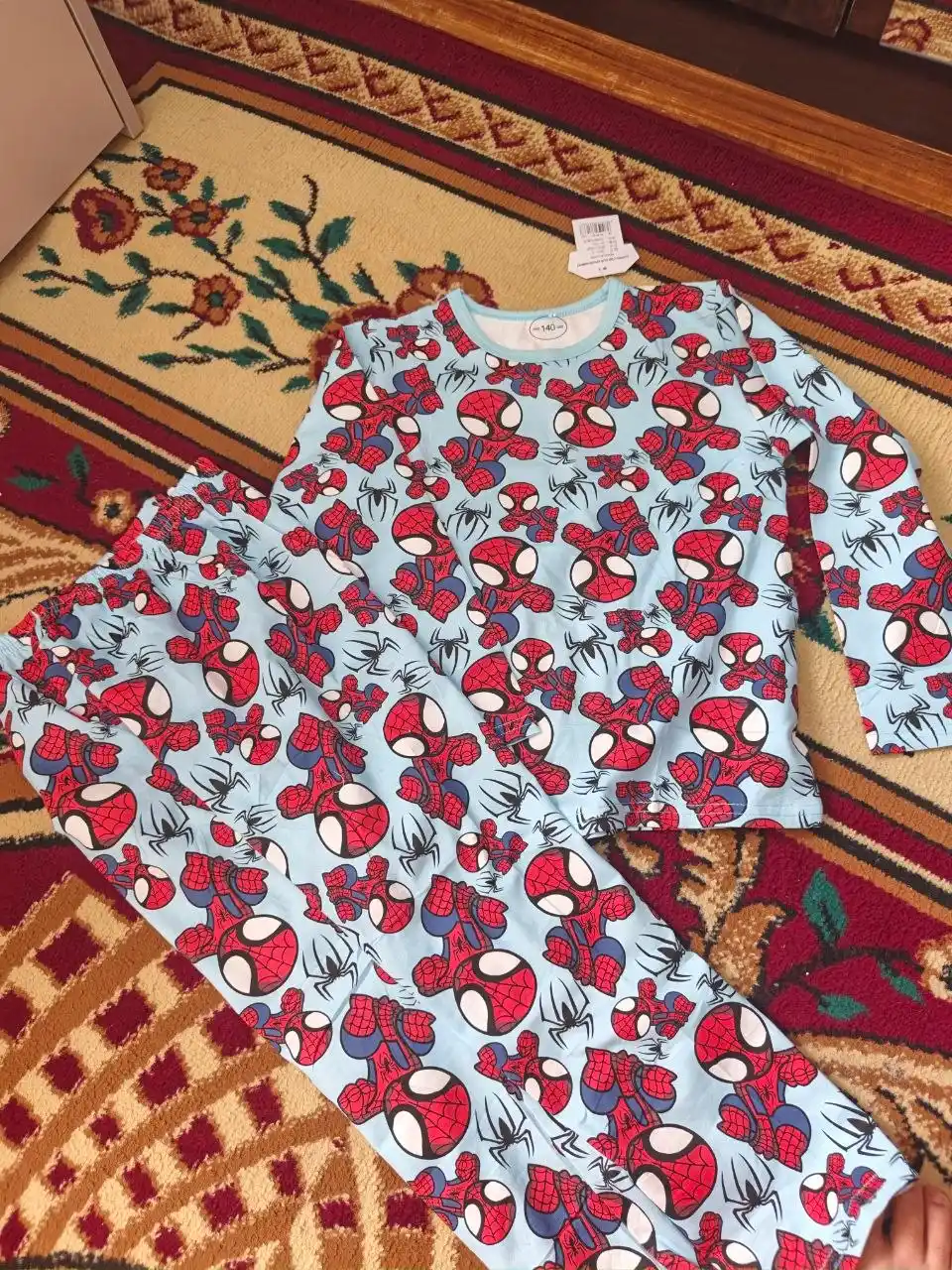 Детский пижамный комплект, хлопковые футболка и штаны