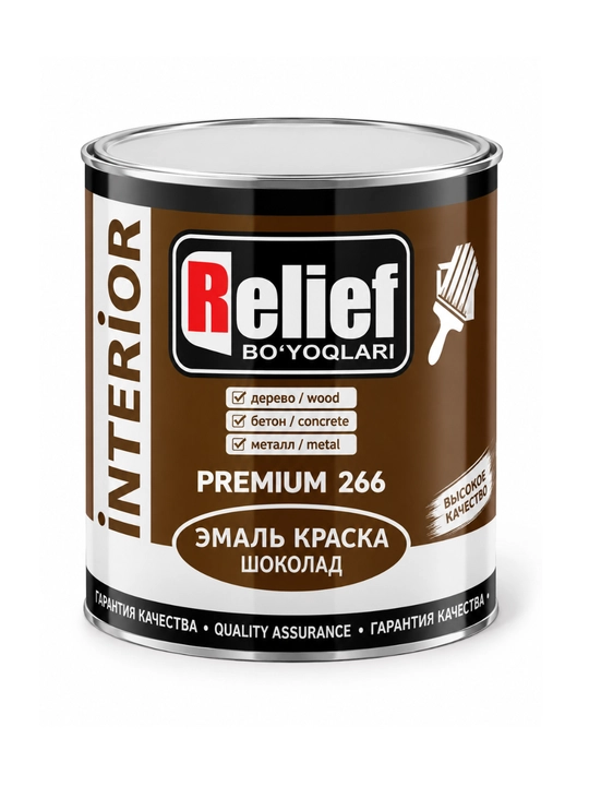 Краска Relief интерьерная для дерева, бетона и металла, 2,4–20 кг