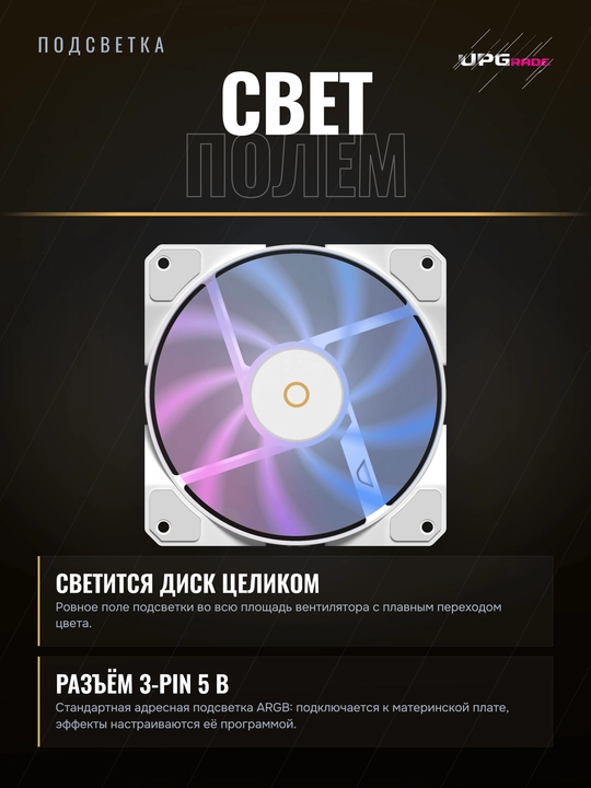 Korpus uchun ventilyator Ocypus Beta F12 ARGB 120 mm