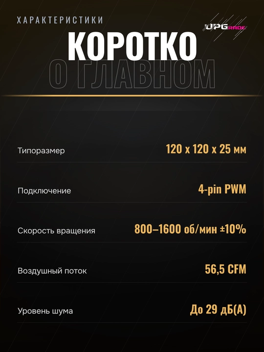Korpus uchun ventilyator Ocypus Beta F12 ARGB 120 mm
