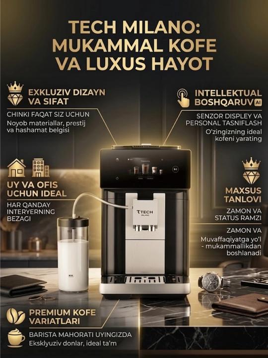 7 TECH PLATINUM MILANO qahva mashinasi - 