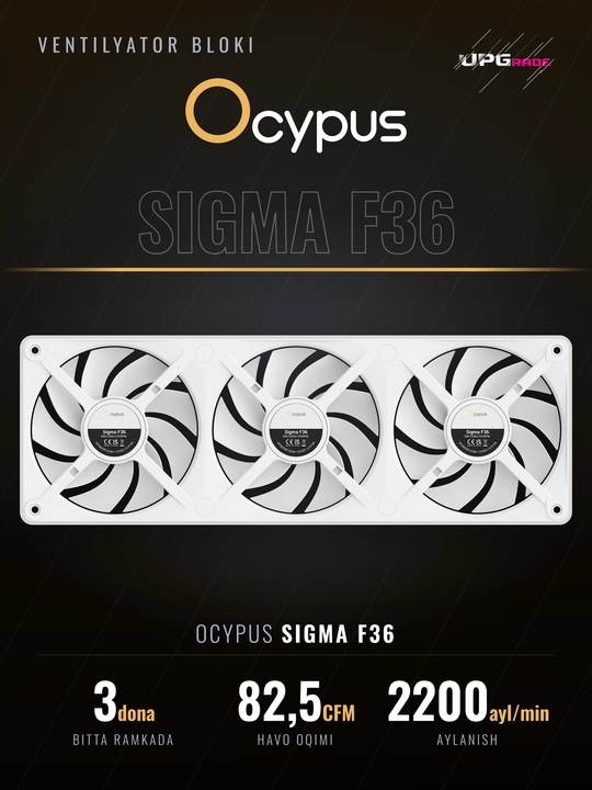 Korpus uchun ventilyator bloki Ocypus Sigma F36 ARGB 360 mm