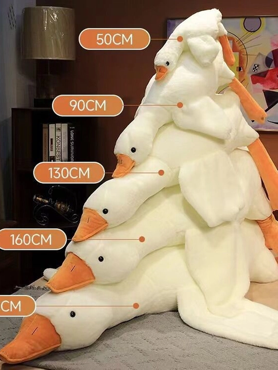Мягкая игрушка Гусь обнимусь, подарок девочкам и детям, плюшевый гусь - 
