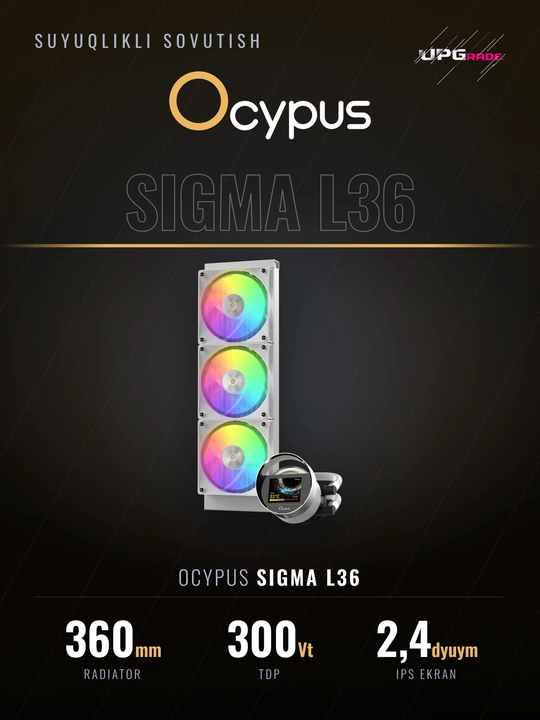 Suyuqlikli sovutish tizimi Ocypus Sigma L36 ARGB 360 mm