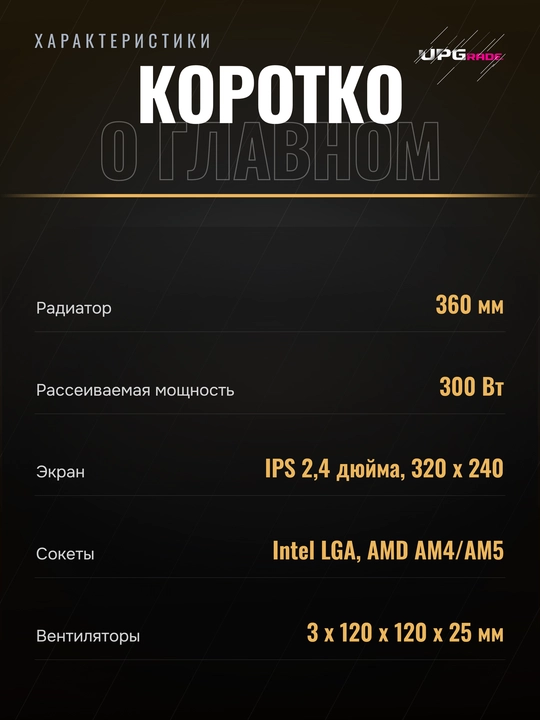 Suyuqlikli sovutish tizimi Ocypus Sigma L36 ARGB 360 mm