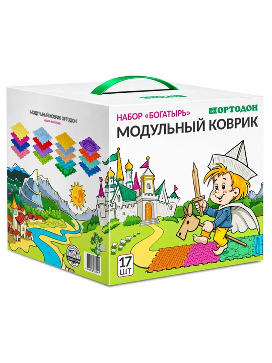 Массажный модульный коврик-пазл «Ортодон» набор из 17 модулей - 