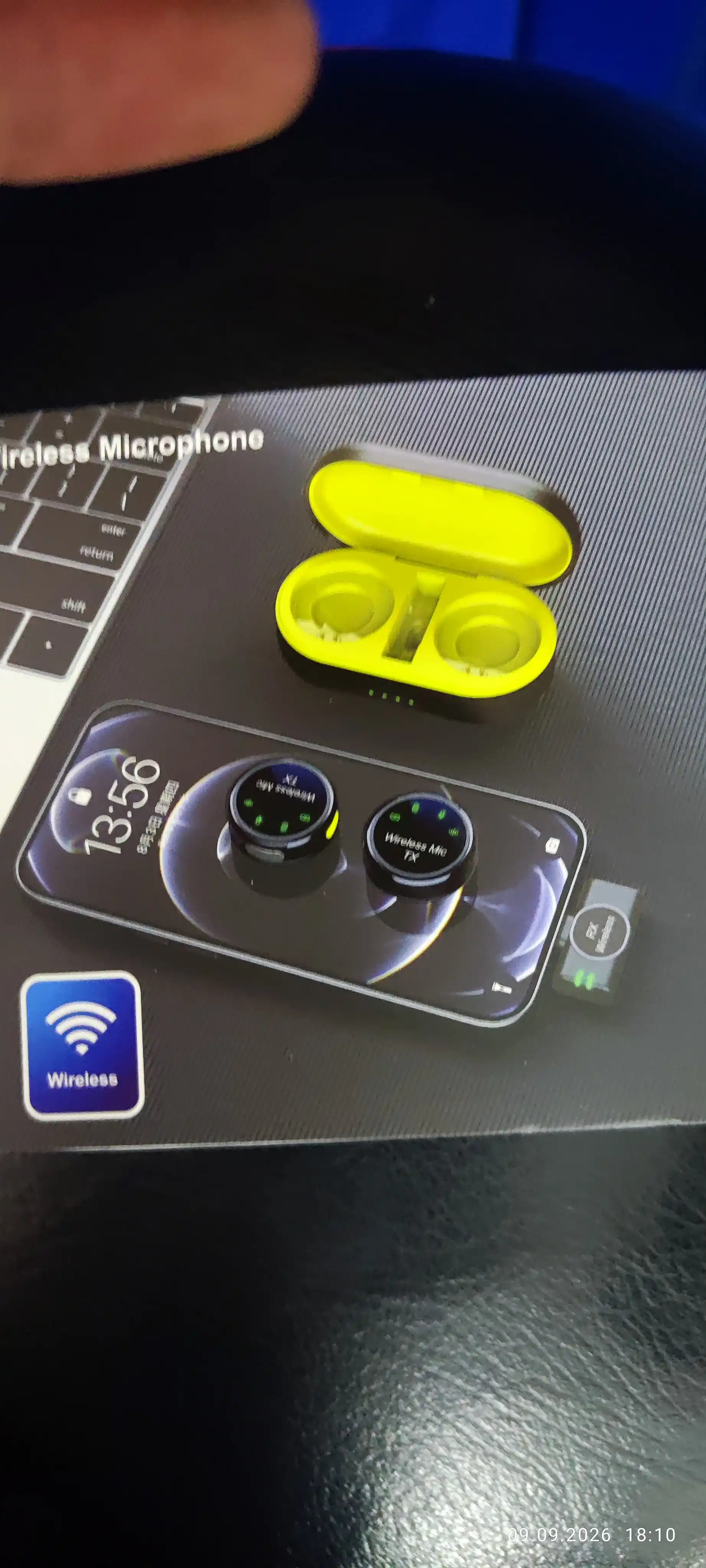 Simsiz mikrofon, petlichka, iphone va android uchun 2 dona