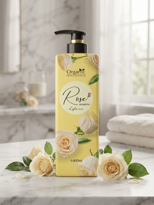 Шампунь Organic Rose — с экстрактом розы для ухода за волосами, 800 мл
