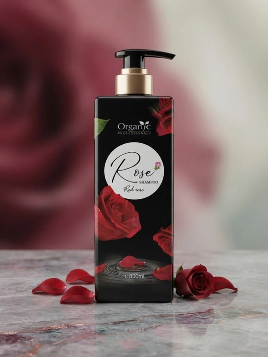 Organic Rose Shampoo — atirgul ekstraktli sochlar uchun shampun, 800 ml
