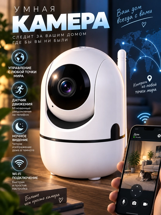 Wi-Fi Камера IP видеонаблюдения PTZ - 