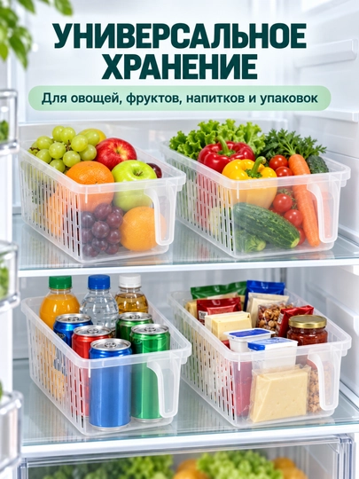 Контейнер-органайзер в холодильник, для хранения продуктов - 