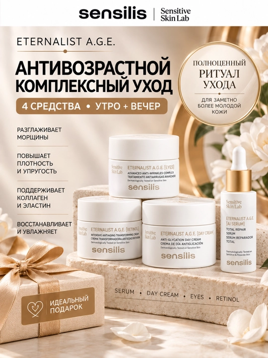 Антивозрастной набор для лица Sensilis Eternalist A.G.E., 4 средства - 