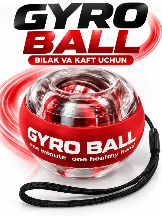 Gyro Ball qo‘l espanderi, bilak va kaft uchun giroskopik trenajyor - 