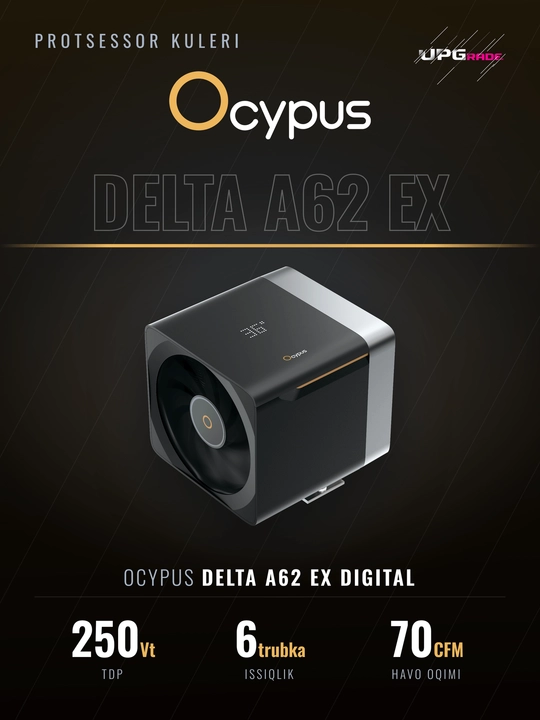 Protsessor uchun kuler Ocypus Delta A62 EX Digital ikki minorali