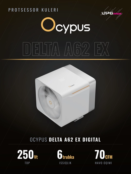 Protsessor uchun kuler Ocypus Delta A62 EX Digital ikki minorali