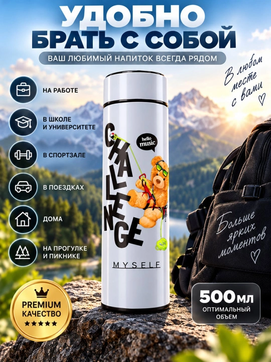 LED displeyli termos 500 ml