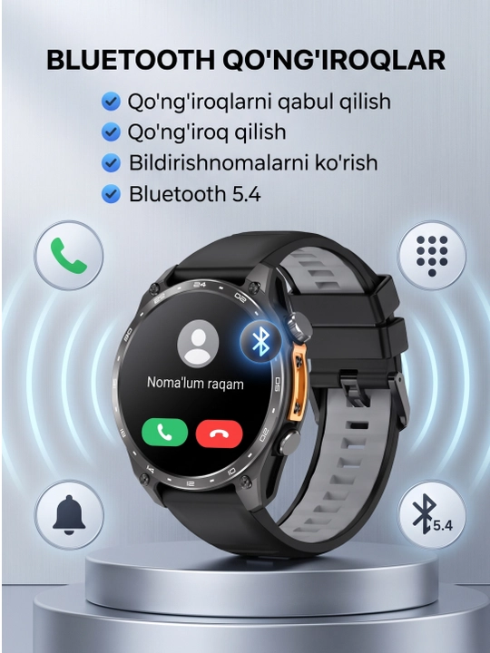 Aqlli soat, Smart Watch AMOLED, HD300Pro, 47 mm, GPS, 4 GB, Bluetooth 5.4