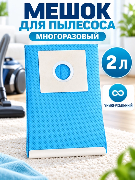 Многоразовые мешки для пылесосов Samsung, LG, универсальные - 