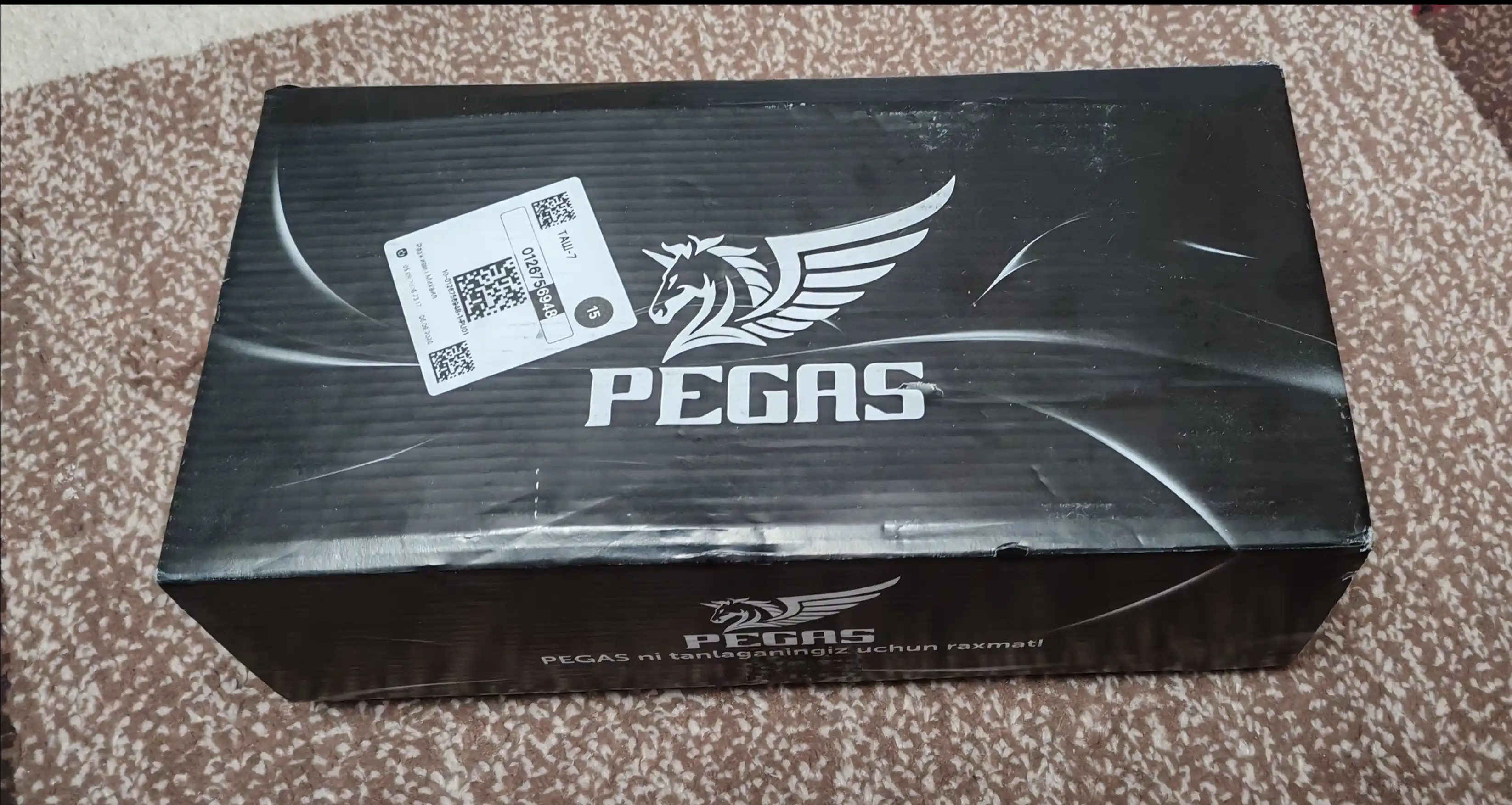 PEGAS Erkaklar poyabzali, klassik tufli, tabiiy charm, qora, 39–46