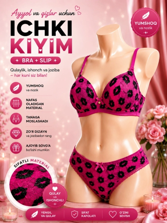 Ayollar uchun ichri kiyimlar to'plami - 