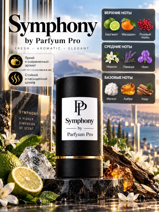 Parfyum Pro ayollar va erkaklar uchun Symphony iforidan ilhomlangan atir - 