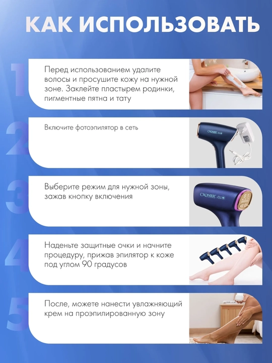 CRONIER Фото эпилятор, Фотоэпилятор, IPL лазерный эпилятор с функцией заморозки
