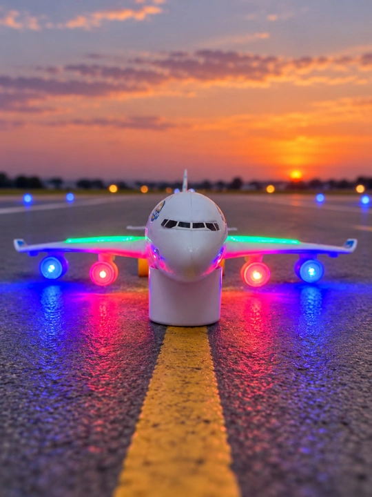 Самолет игрушка A380, детская модель со светом звуком и движущимися колесами, 3+