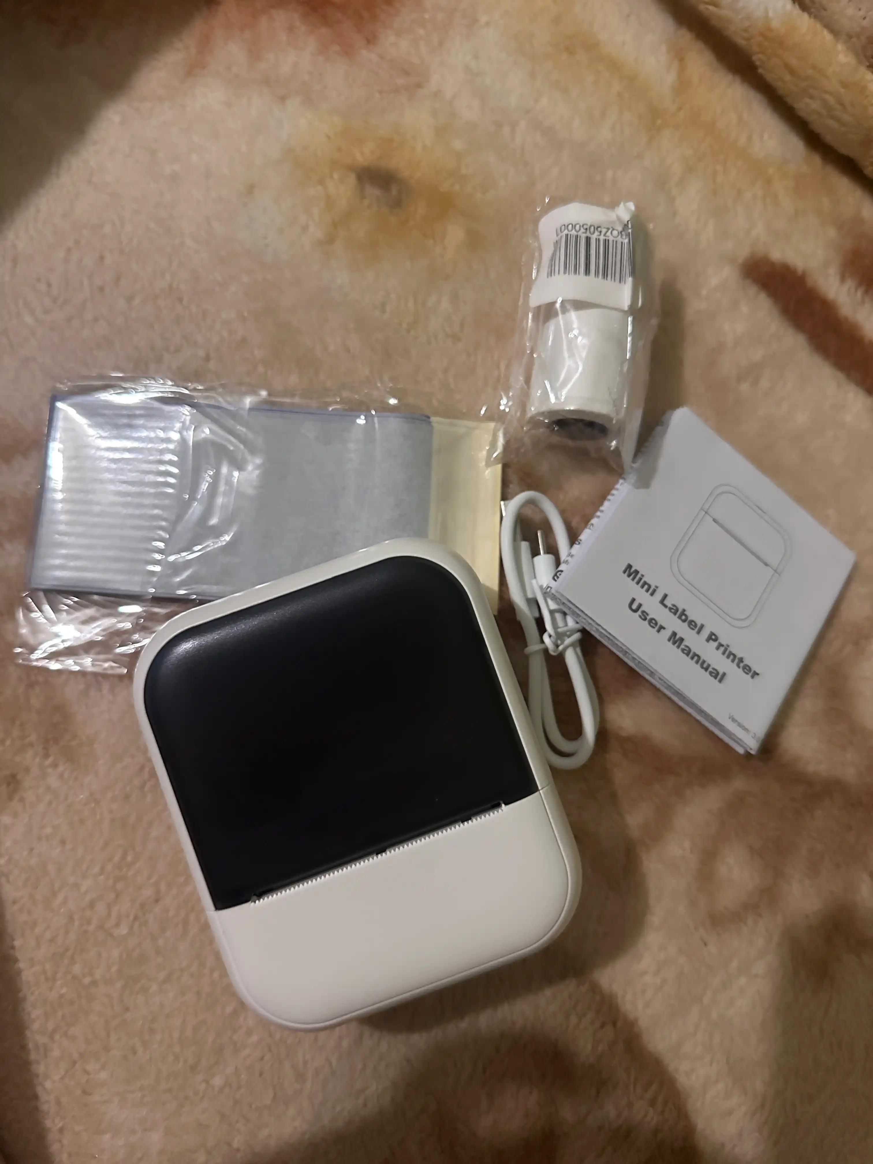 Портативный мини термопринтер Bluetooth, для этикеток, наклеек, заметок и фото