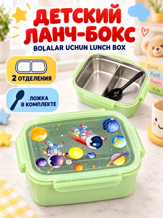 Ланчбокс для детей, из нержавеющей стали. Контейнер - 
