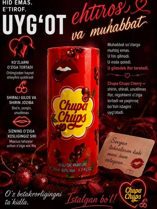Feromonli parfyumeriya suvi Chupa Chups 